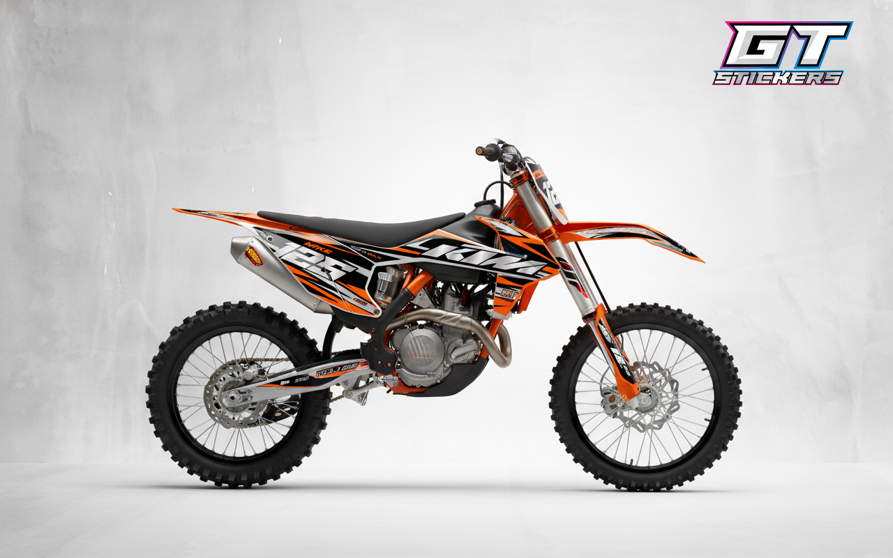 Kit Grafiche Personalizzate KTM SX SXF EXC 50 65 85 125 250 450 – Fury – Crystal 0.4 mm - immagine 2