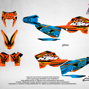 Kit Grafiche Personalizzate KTM SX SXF EXC 50 65 85 125 250 450 – Nova – Crystal 0.4 mm
