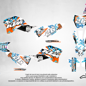 Kit Grafiche Personalizzate KTM SX SXF EXC 50 65 85 125 250 450 – Phoenix – Crystal 0.4 mm