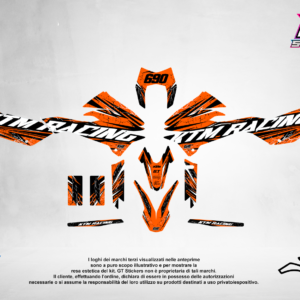 Kit Grafiche Personalizzate KTM SX SXF EXC 50 65 85 125 250 450 – Predator – Crystal 0.4 mm