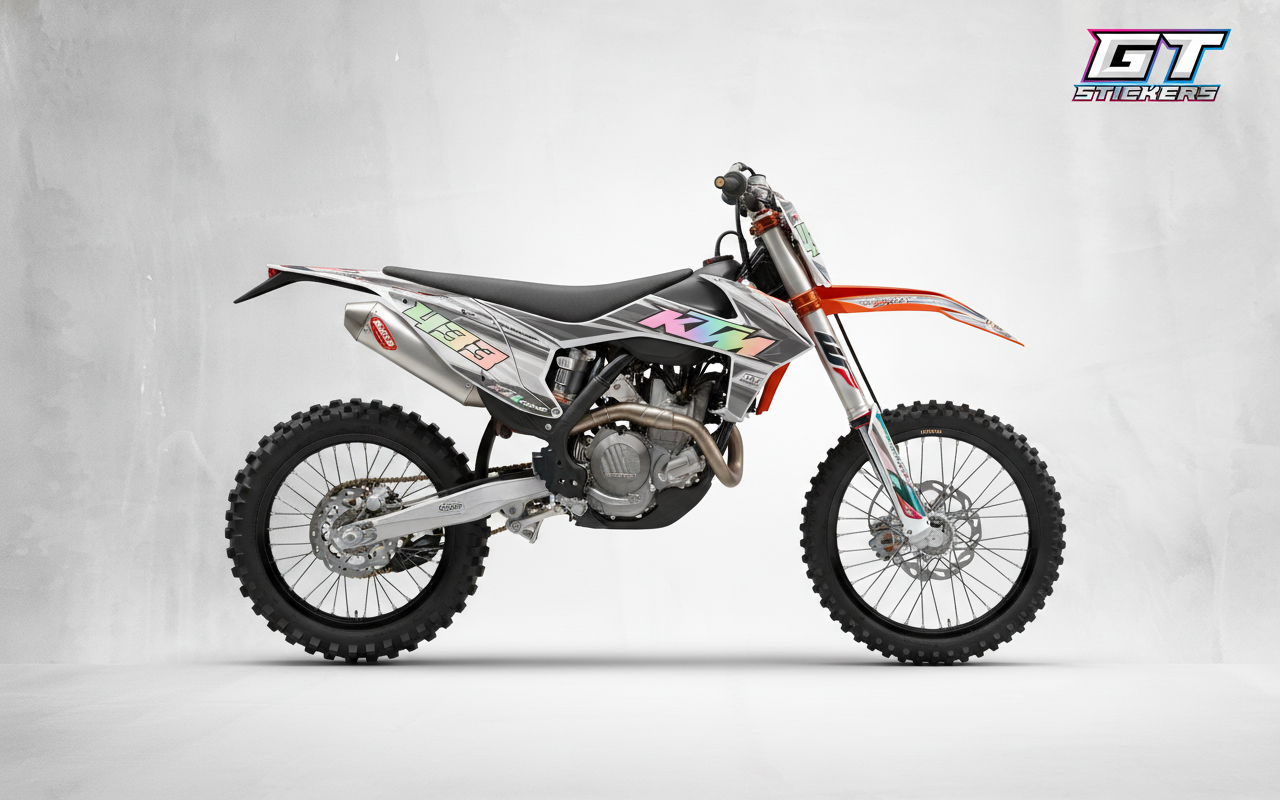Kit Grafiche Personalizzate KTM SX SXF EXC 50 65 85 125 250 450 – Pulse – Crystal 0.4 mm - immagine 2