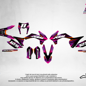Kit Grafiche Personalizzate KTM SX SXF EXC 50 65 85 125 250 450 – Pulse – Crystal 0.4 mm