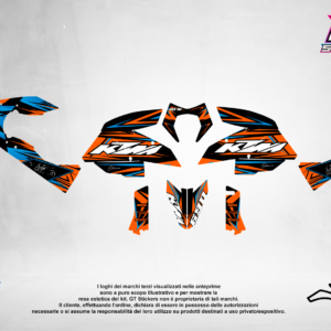 Kit Grafiche Personalizzate KTM SX SXF EXC 50 65 85 125 250 450 – Reaper – Crystal 0.4 mm