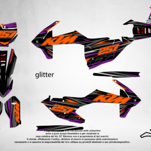 Kit Grafiche Personalizzate KTM SX SXF EXC 50 65 85 125 250 450 – Spark – Crystal 0.4 mm