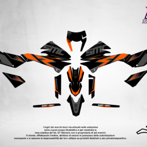 Kit Grafiche Personalizzate KTM SX SXF EXC 50 65 85 125 250 450 – Storm – Crystal 0.4 mm