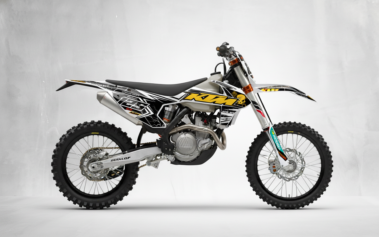 Kit Grafiche Personalizzate KTM SX SXF EXC 50 65 85 125 250 450 – Strike – Crystal 0.4 mm - immagine 2