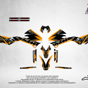 Kit Grafiche Personalizzate KTM SX SXF EXC 50 65 85 125 250 450 – Surge – Crystal 0.4 mm