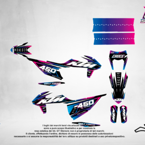 Kit Grafiche Personalizzate KTM SX SXF EXC 50 65 85 125 250 450 – Titan – Crystal 0.4 mm