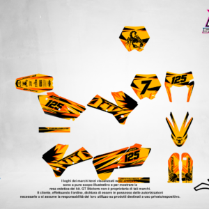 Kit Grafiche Personalizzate KTM SX SXF EXC 50 65 85 125 250 450 – Volt – Crystal 0.4 mm