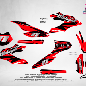 Kit Grafiche Personalizzate MALAGUTI XSM XTM 50 125 – Phoenix – Crystal 0.4 mm
