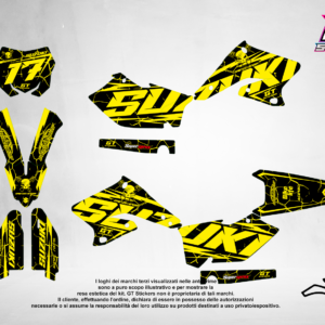 Kit Grafiche Personalizzate SUZUKI RM RMZ 65 85 125 250 450 – Bolt – Crystal 0.4 mm