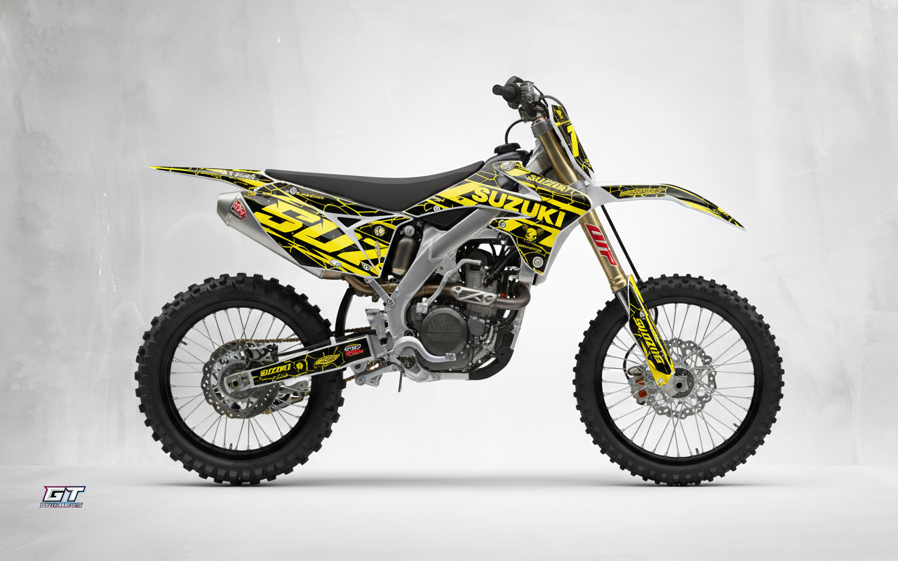 Kit Grafiche Personalizzate SUZUKI RM RMZ 65 85 125 250 450 – Bolt – Crystal 0.4 mm - immagine 2