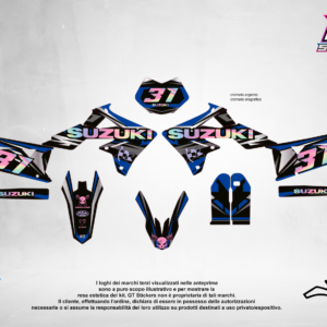 Kit Grafiche Personalizzate SUZUKI RM RMZ 65 85 125 250 450 – Flash – Crystal 0.4 mm