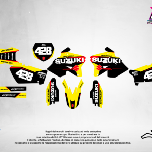 Kit Grafiche Personalizzate SUZUKI RM RMZ 65 85 125 250 450 – Reaper – Crystal 0.4 mm