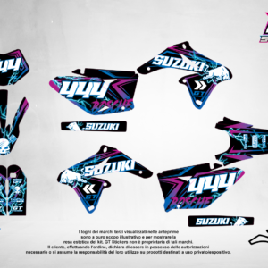 Kit Grafiche Personalizzate SUZUKI RM RMZ 65 85 125 250 450 – Shadow – Crystal 0.4 mm