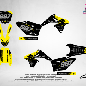 Kit Grafiche Personalizzate SUZUKI RM RMZ 65 85 125 250 450 – Spark – Crystal 0.4 mm