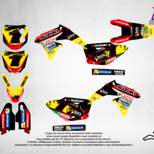 Kit Grafiche Personalizzate SUZUKI RM RMZ 65 85 125 250 450 – Strike – Crystal 0.4 mm