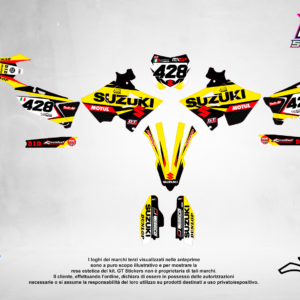 Kit Grafiche Personalizzate SUZUKI RM RMZ 65 85 125 250 450 – Surge – Crystal 0.4 mm