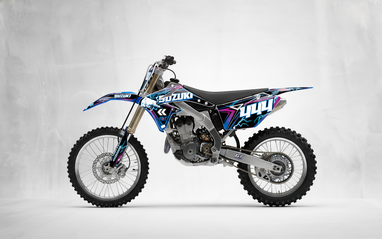 Kit Grafiche Personalizzate SUZUKI RM RMZ 65 85 125 250 450 – Talon – Crystal 0.4 mm - immagine 2