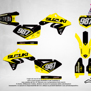 Kit Grafiche Personalizzate SUZUKI RM RMZ 65 85 125 250 450 – Thunder – Crystal 0.4 mm