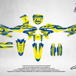 Kit Grafiche Personalizzate YAMAHA YZ YZF WR 65 85 125 250 450 – Dynamo – Crystal 0.4 mm