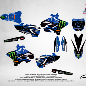 Kit Grafiche Personalizzate YAMAHA YZ YZF WR 65 85 125 250 450 – Edge – Crystal 0.4 mm