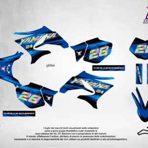 Kit Grafiche Personalizzate YAMAHA YZ YZF WR 65 85 125 250 450 – Forge – Crystal 0.4 mm