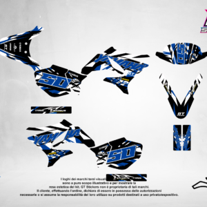 Kit Grafiche Personalizzate YAMAHA YZ YZF WR 65 85 125 250 450 – Inferno – Crystal 0.4 mm