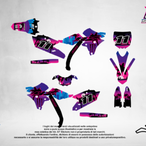 Kit Grafiche Personalizzate YAMAHA YZ YZF WR 65 85 125 250 450 – Pulse – Crystal 0.4 mm
