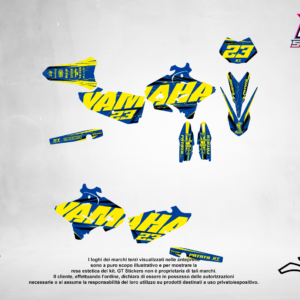 Kit Grafiche Personalizzate YAMAHA YZ YZF WR 65 85 125 250 450 – Rebel – Crystal 0.4 mm