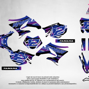 Kit Grafiche Personalizzate YAMAHA YZ YZF WR 65 85 125 250 450 – Riot – Crystal 0.4 mm
