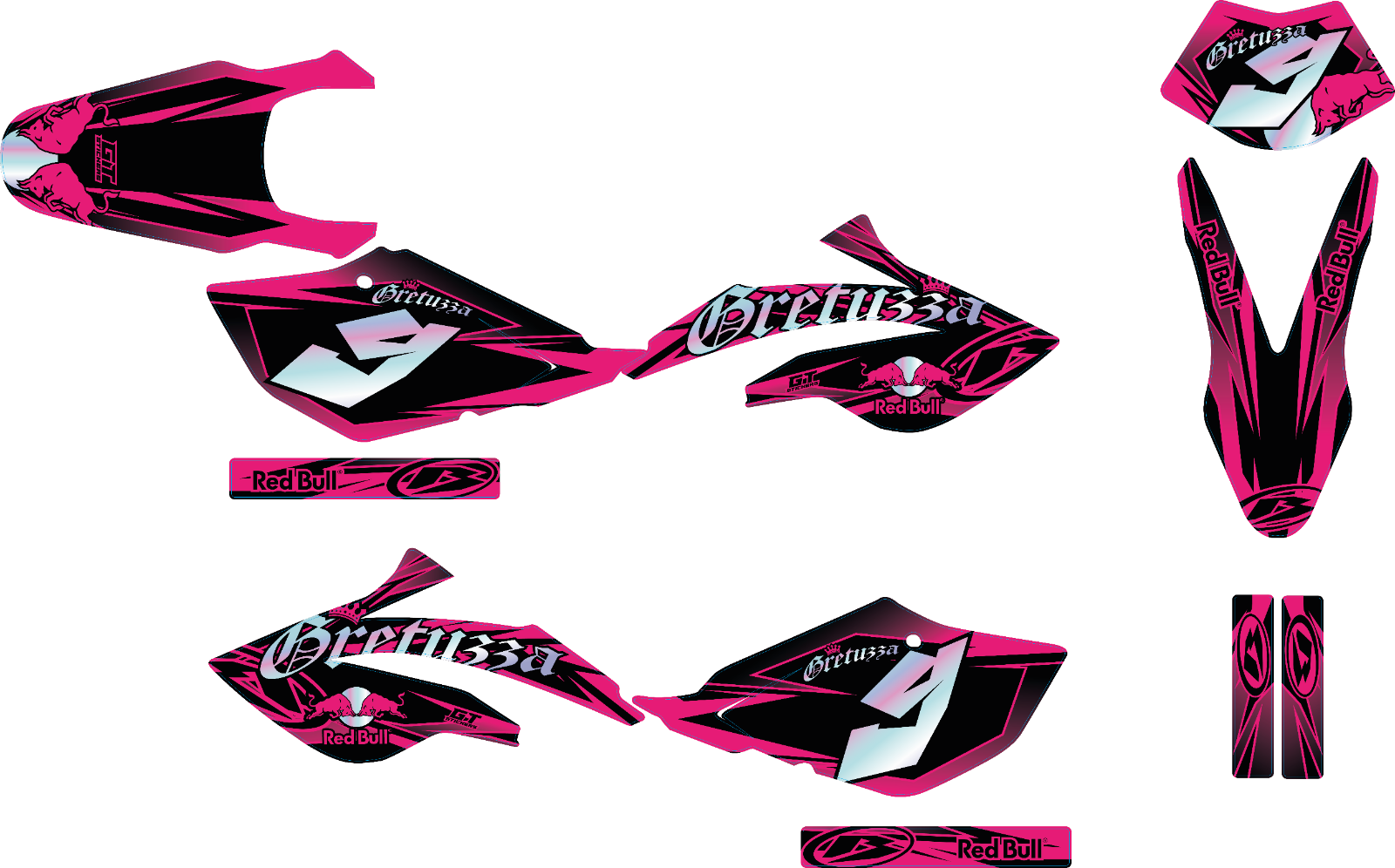 Kits de gráficos Beta Vector – layout adesivi