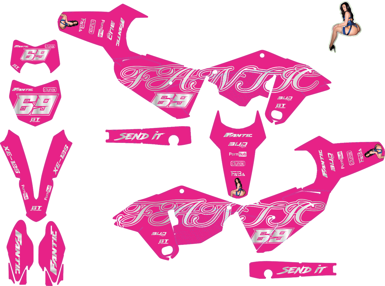 Kits de gráficos Fantic Turbo – layout adesivi
