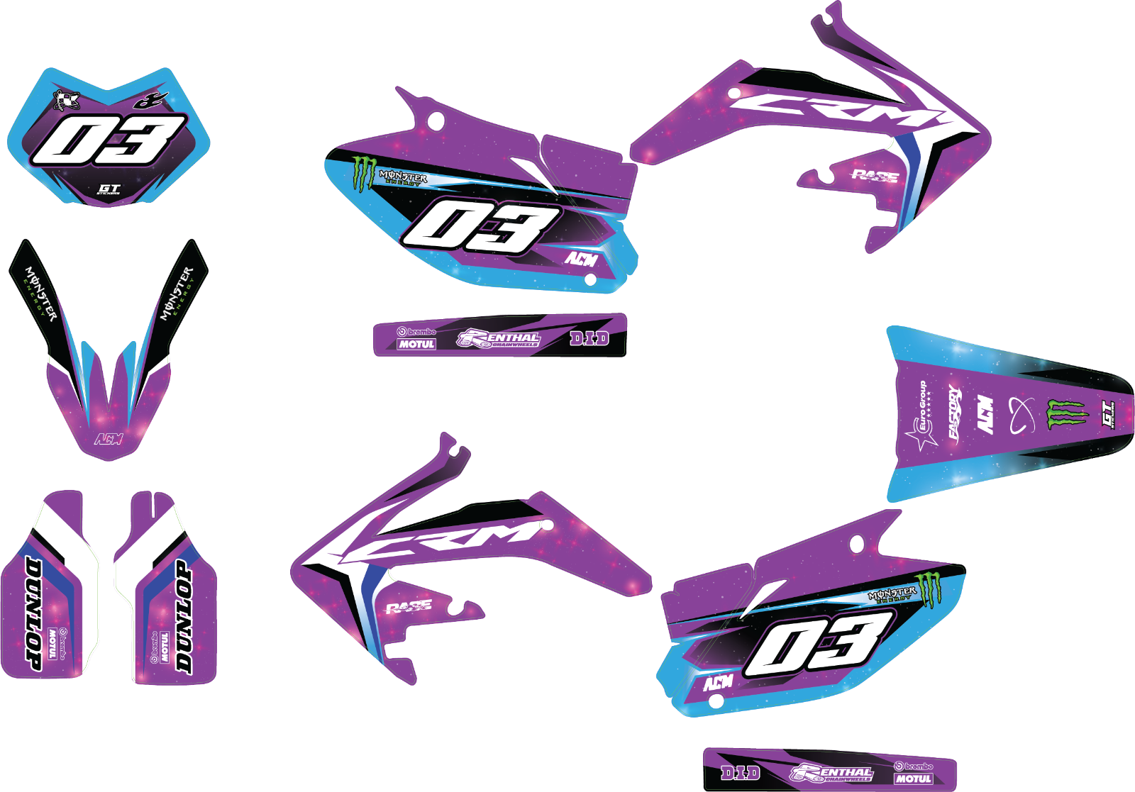 Kits de gráficos Honda Magma – layout adesivi