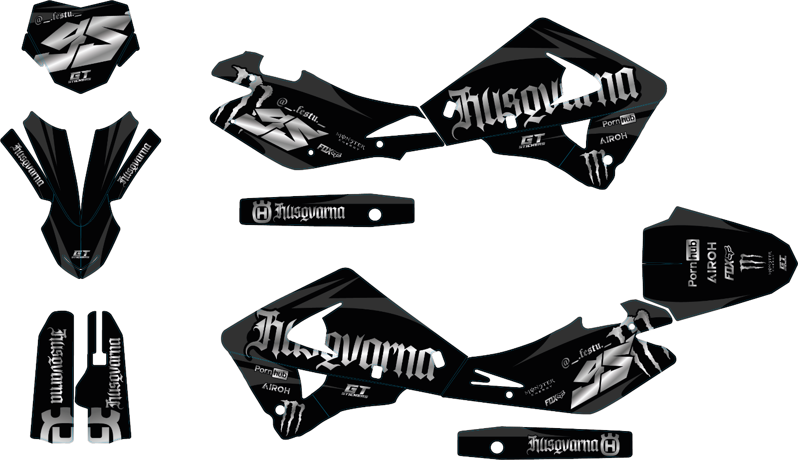 Husqvarna Nebula – layout adesivi graphics kits