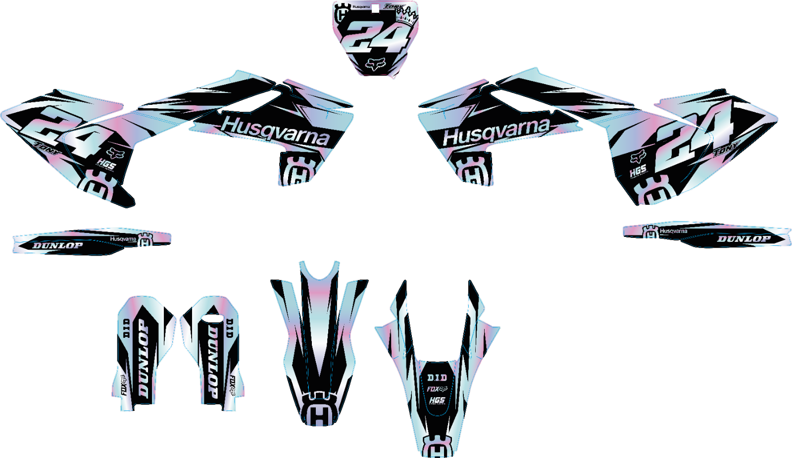 Husqvarna Zenith – layout adesivi graphics kits