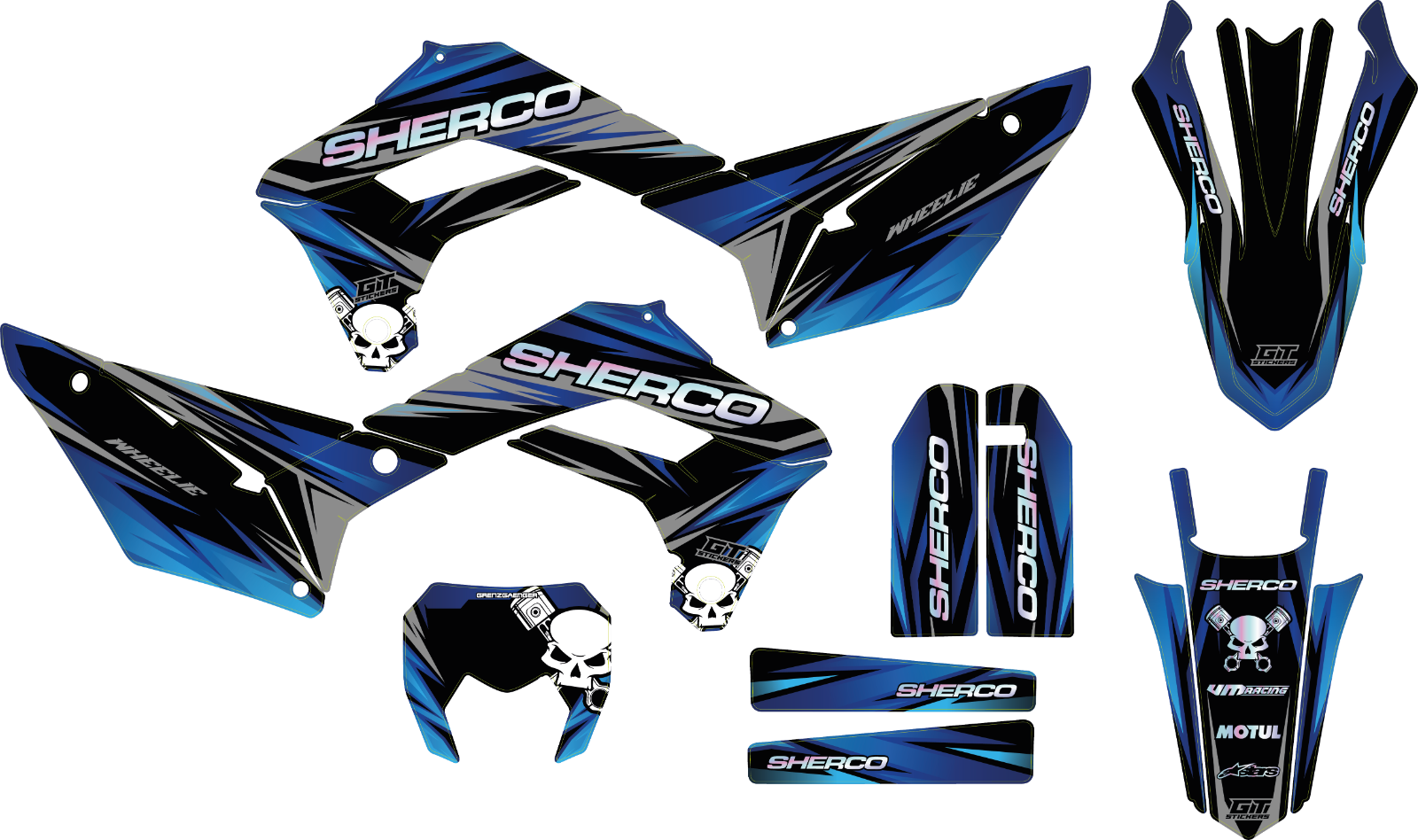 Kits déco Sherco Omega – layout adesivi